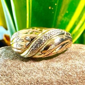 14k Diamond Dome Band